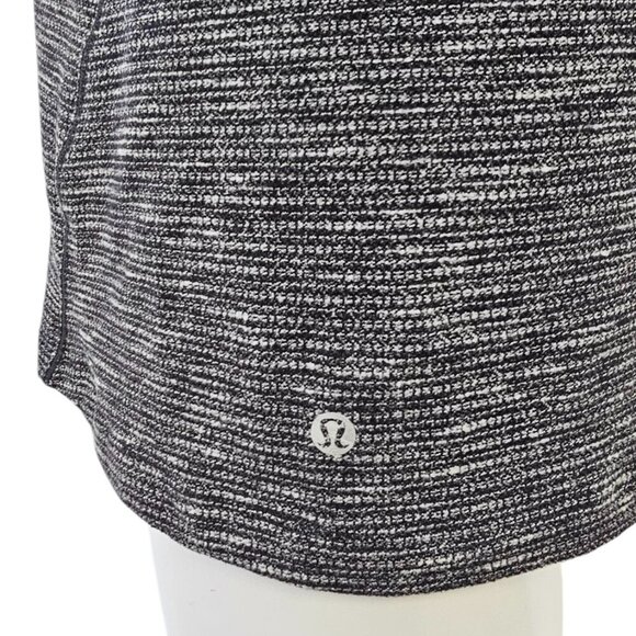 Lululemon Brisk Running 1/2 Zip Coco Pique Black White, Pullover, Long Sleeve - Picture 7 of 7
